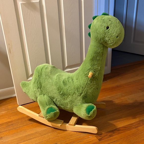 Plush Green Dinosaur Rocker for Kids